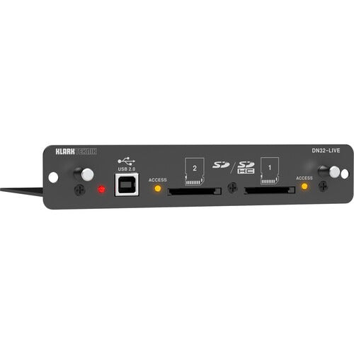 Klark Teknik DN32-LIVE_001 SD/SDHC and USB 2.0 Expansion Module for 32 Live Recording/Playback