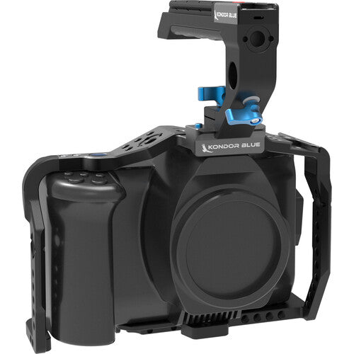 Kondor Blue KB-BMPCC6KP-Bk Blackmagic Pocket 6K Pro Cage with Top Handle (Black)