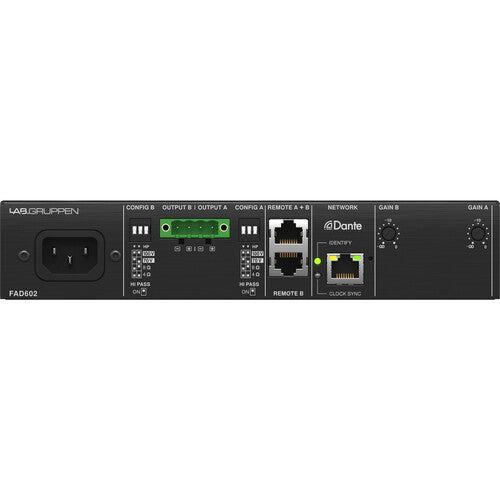 Lab Gruppen FAD602_US1 2 x 60 Watt Commercial Amplifier with Direct Drive Technology, Dante Networking and Energy Star Certification