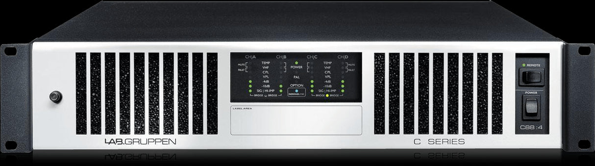 Lab.Gruppen C 88:4 8,800W 4-Channel Amplifier w/ NomadLink Network Monitoring and Dedicated Control for Install Applications
