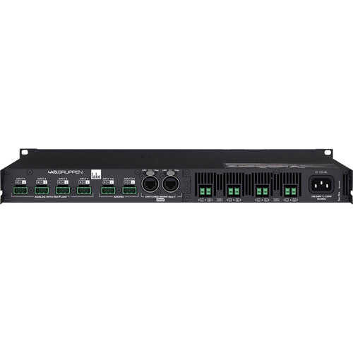 Lab.Gruppen D 10:4L 1000W Amplifier w/ 4 Flexible Output-Channels, Lake Digital Signal Processing and Digital Audio Networking for Installation Applications