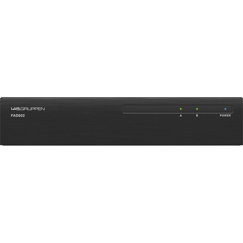 Lab.Gruppen FAD602 2 x 60 Watt Commercial Amplifier w/ Direct Drive Technology, Dante Networking and Energy Star Certification