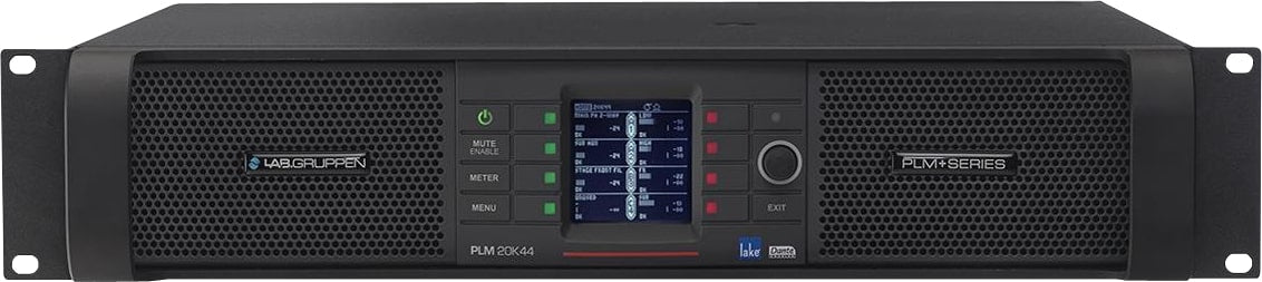 Lab.Gruppen PLM20K44-BP 20,000W Amplifier w/ 4 Flexible Output-Channels on Binding Post Connectors, Lake Digital Signal Processing and Digital Audio Networking for Touring Applications