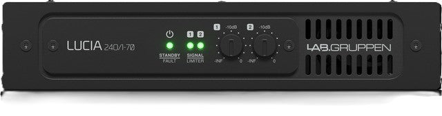 Lab Gruppen LUCIA 240/1-70_US1 Compact Mono 240W Amplifier for High-Impedance 70 V Installation Applications