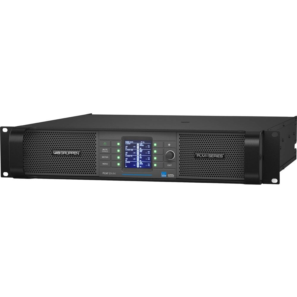 Lab Gruppen PLM 12K44 BP_002 12,000W Amplifier with 4 Flexible Output-Channels on Binding Post Connectors, Lake Digital Signal Processing and Digital Audio Networking for Touring Applications