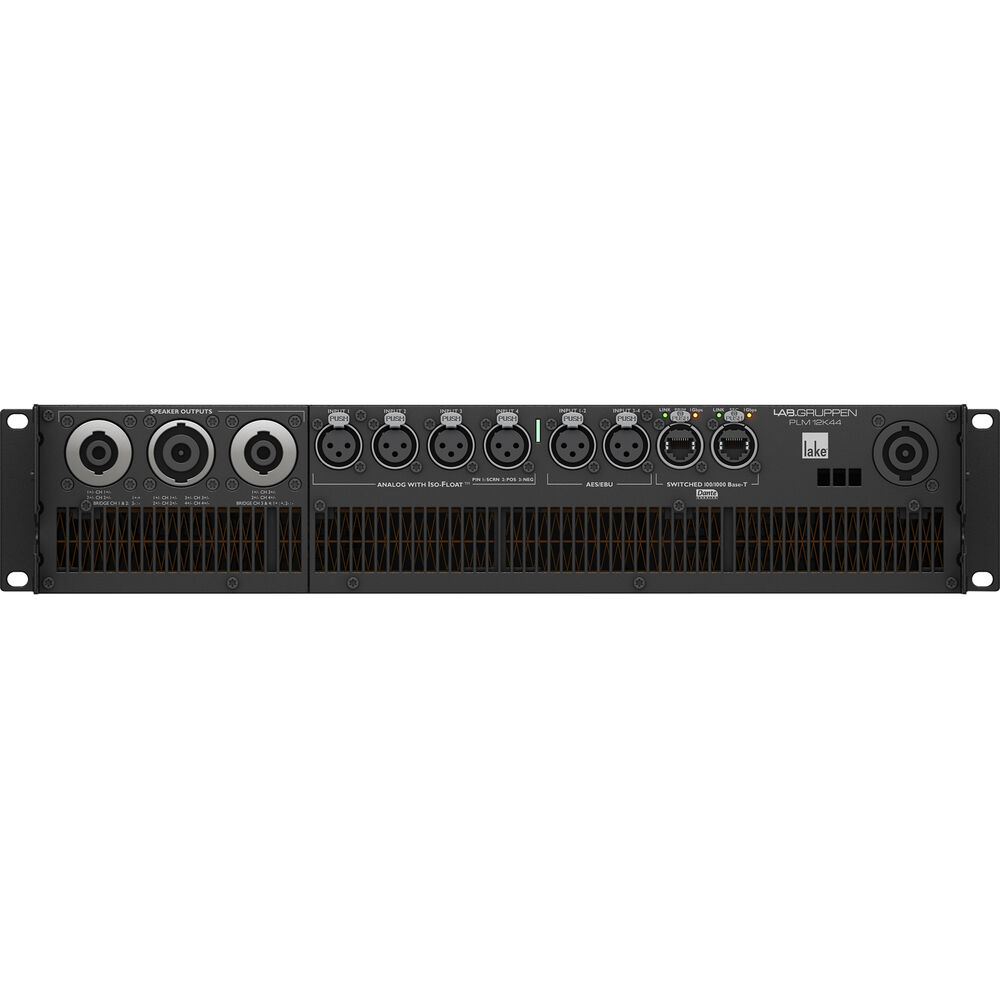 Lab Gruppen PLM 12K44 SP_002 12,000 Watt Amplifier with 4 Flexible Output Channels on SpeakON Connectors, LAKE Digital Signal Processing and Digital Audio Networking for Touring Applications