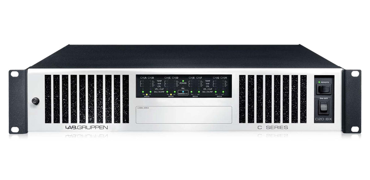 Lab Gruppen C 20:8X 2,000 Watt 8-Channel Amplifier with NomadLink Network Monitoring and Dedicated Control forInstall Applications