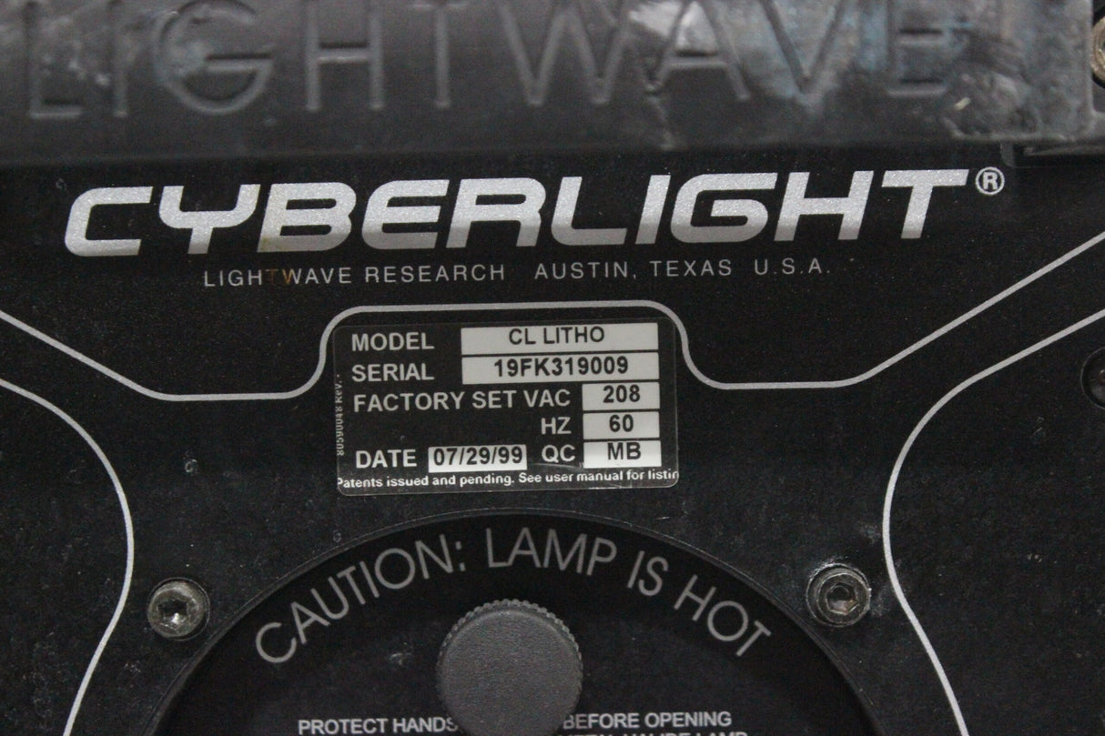 LightWave Research Cyberlight CL Litho DMX Scanner Lighting Fixture