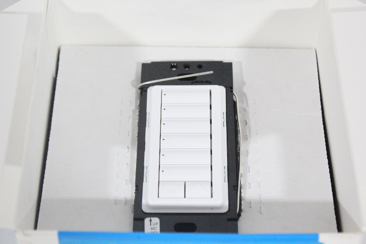 Lutron Homeworks QS HQRD-W6BRL-WH 6 Button Keypad