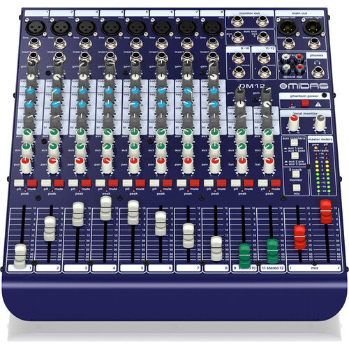 MIDAS DM12 12-Channel Analog Mixer w/ Microphone Preamplifiers