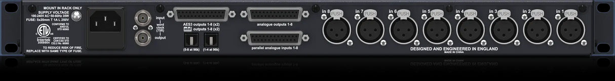 MIDAS XL48 8-Channel DIGI-LOG Microphone Preamplifier w/ 96 kHz Converters and ADAT Outputs