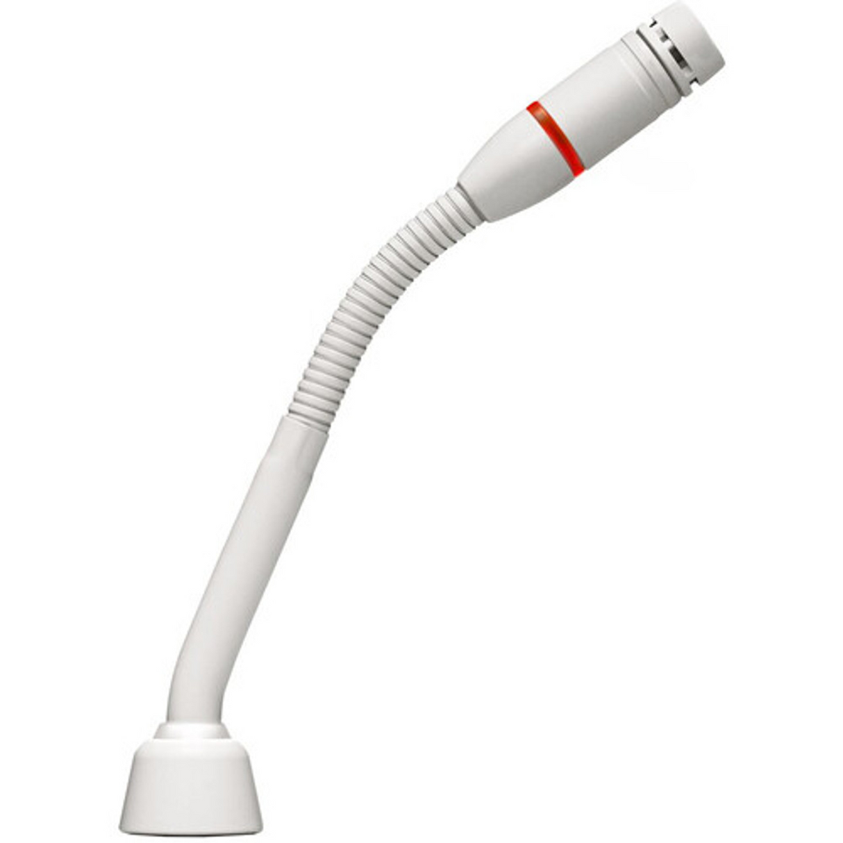 Shure MX405 5" Shock-Mounted Gooseneck Mic with Cardioid Capsule, No Preamp, and Red LED Ring on Top (White)