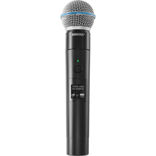 Shure MXW2X/BETA58 neXt Wireless Handheld Microphone Transmitter with Beta 58A Capsule (1.9 GHz)