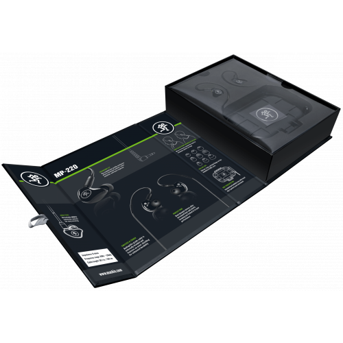 Mackie MCK-2049320-00 MP-220 Dual Dynamic Driver Professional In-Ear Monitors