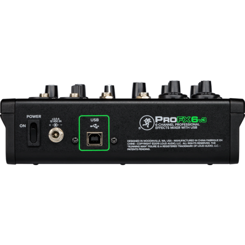 Mackie MCK-2051299-00 ProFX6v3 6 Channel Professional Effects Mixer with USB