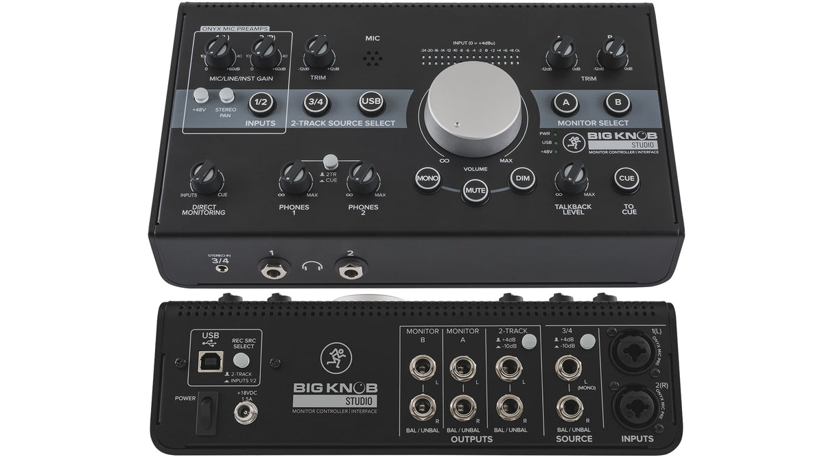 Mackie MCK-2052137-00 Studio bundle w/ CR3-X monitors, Big Knob Studio monitor controller/interface, EM89D dynamic mic, EM91C condenser mic and MC-100 headphones