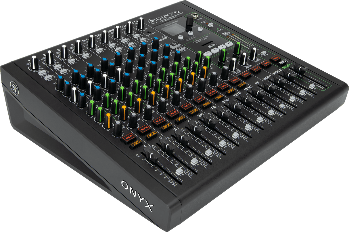 Mackie MCK-2053159-00 ONYX12 12-Channel Premium Analog Mixer with Multi-Track USB