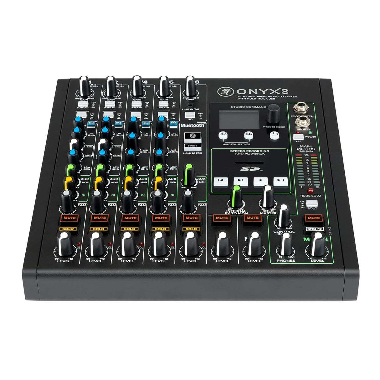 Mackie Onyx8 8-Channel Premium Analog Mixer with Multi-Track USB