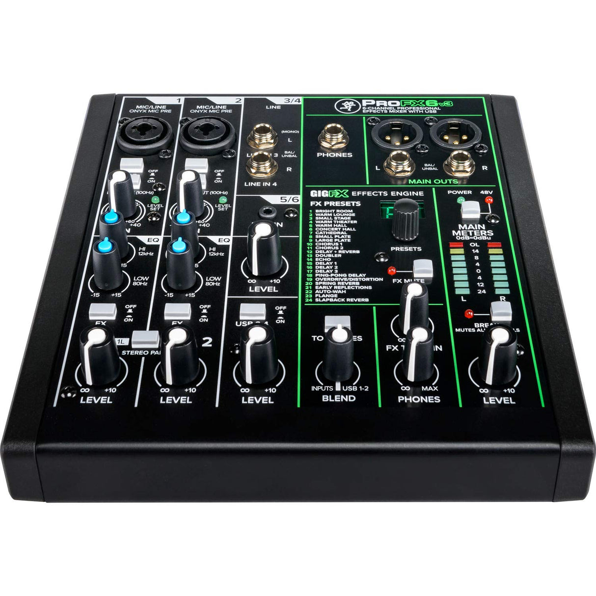 Mackie ProFX6v3 6-Channel Professional Analog Mixer w/ USB