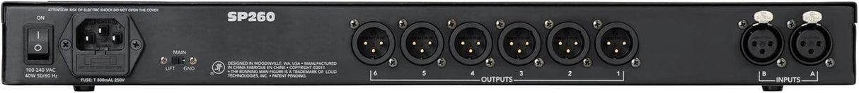 Mackie SP260 2x6 Loudspeaker System Processor