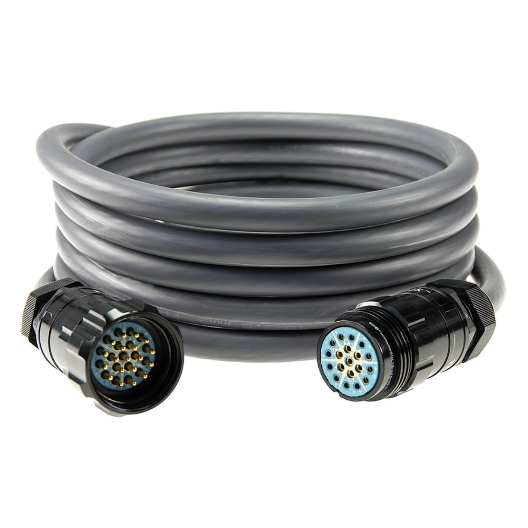 50' - 12 AWG 600V Heavy Duty 19-Pin Socapex M-F Cable