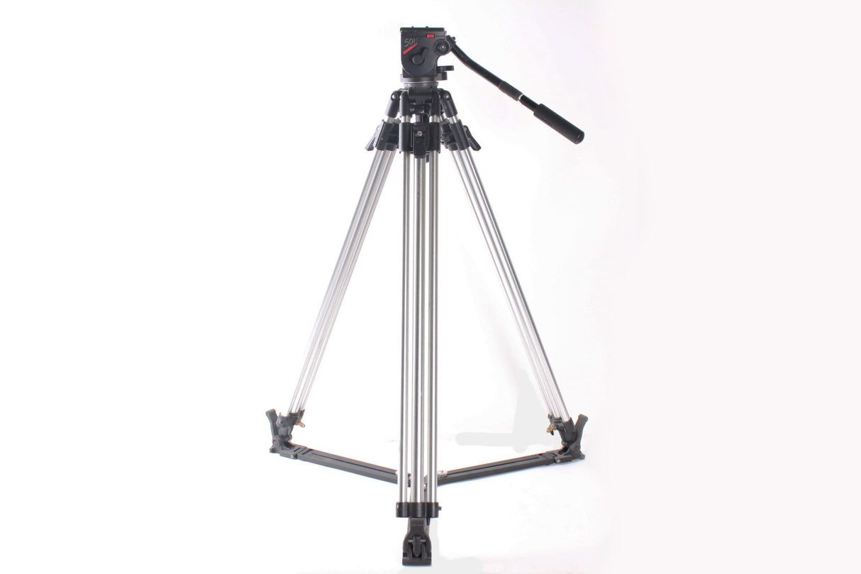Manfrotto 028B Triman Camera Tripod w/ Geared Center Column & 501 Fluid Head