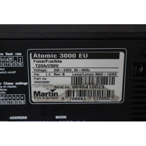 Martin Atomic DMX3000 EU Strobe Light, 250V