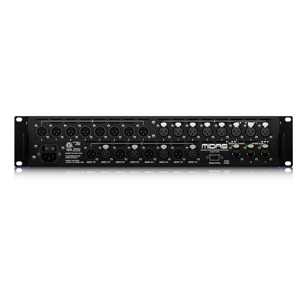 Midas DL155-UL 16 Input, 16 Output Stage Box with 8 Microphone Preamplifiers and AES3 Digital Interface