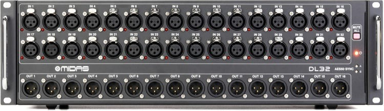 Midas DL32_US1 32 Input, 16 Output Stage Box - 32 Microphone Preamplifiers