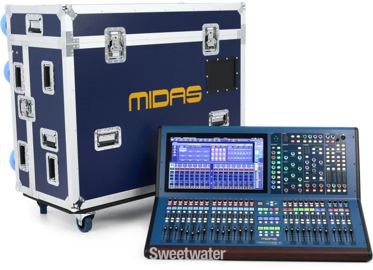 Midas HD96-24-CC-IP-UL Live Digital Console Control Centre with 144 Input Channels,123 Mix Buses, 96 kHz Sample Rate and 21" Touch Screen