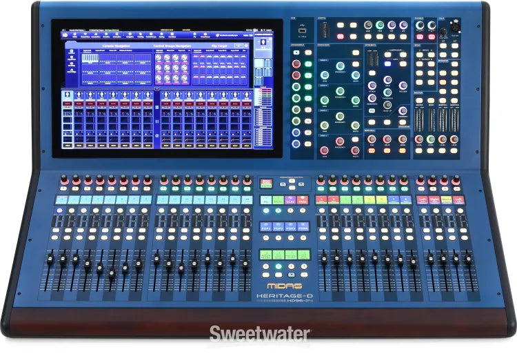 Midas HD96-24-CC-IP-UL Live Digital Console Control Centre with 144 Input Channels,123 Mix Buses, 96 kHz Sample Rate and 21" Touch Screen