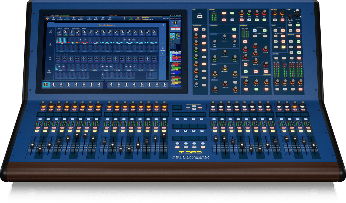 Midas HD96-24-CC-IP Live Digital Console Control Centre with 144 Input Channels,123 Mix Buses, 96 kHz Sample Rate and 21" Touch Screen