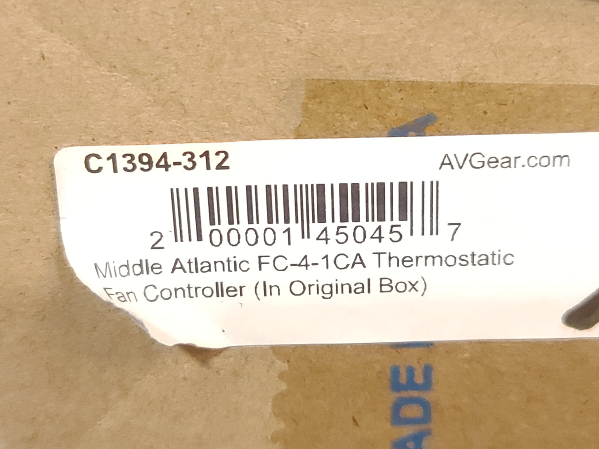 Middle Atlantic FC-4-1CA Thermostatic Fan Controller (In Original Box)
