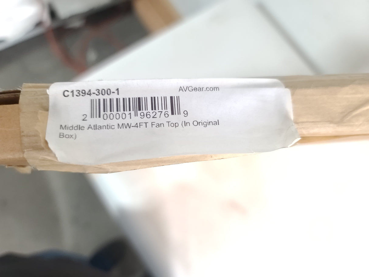 Middle Atlantic MW-4FT Fan Top (In Original Box)