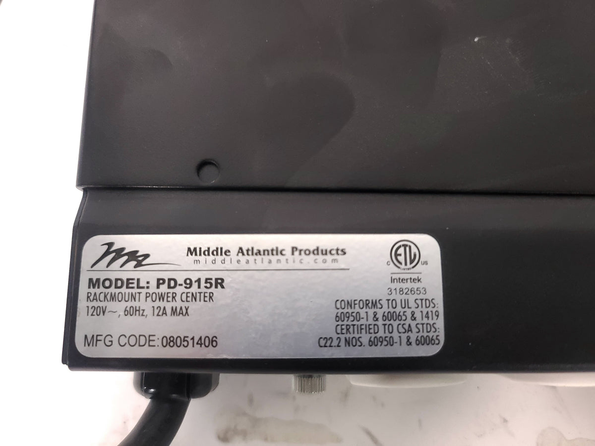 Middle Atlantic PD-915R Rackmount Power Conditioner
