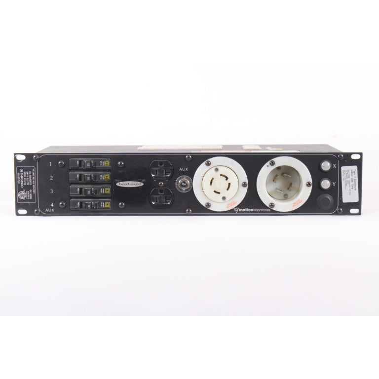 Motion Laboratories 1104-2-DD-050-0012 L14-30 In/Thru, Aux Edison Duplex @15A, (8) Edsion Duplex (Breakered @ 20A)