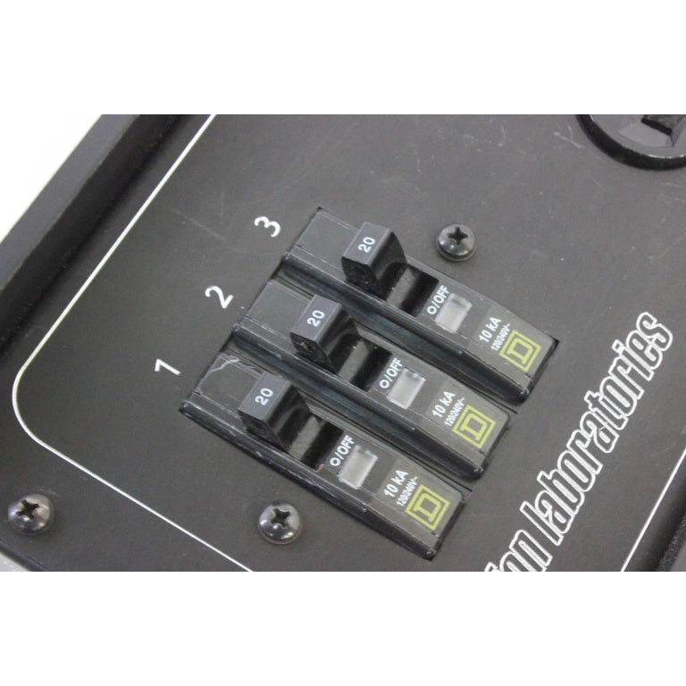 Motion Laboratories 1104-2-DD-050-0012 L14-30 In/Thru, Aux Edison Duplex @15A, (8) Edsion Duplex (Breakered @ 20A)