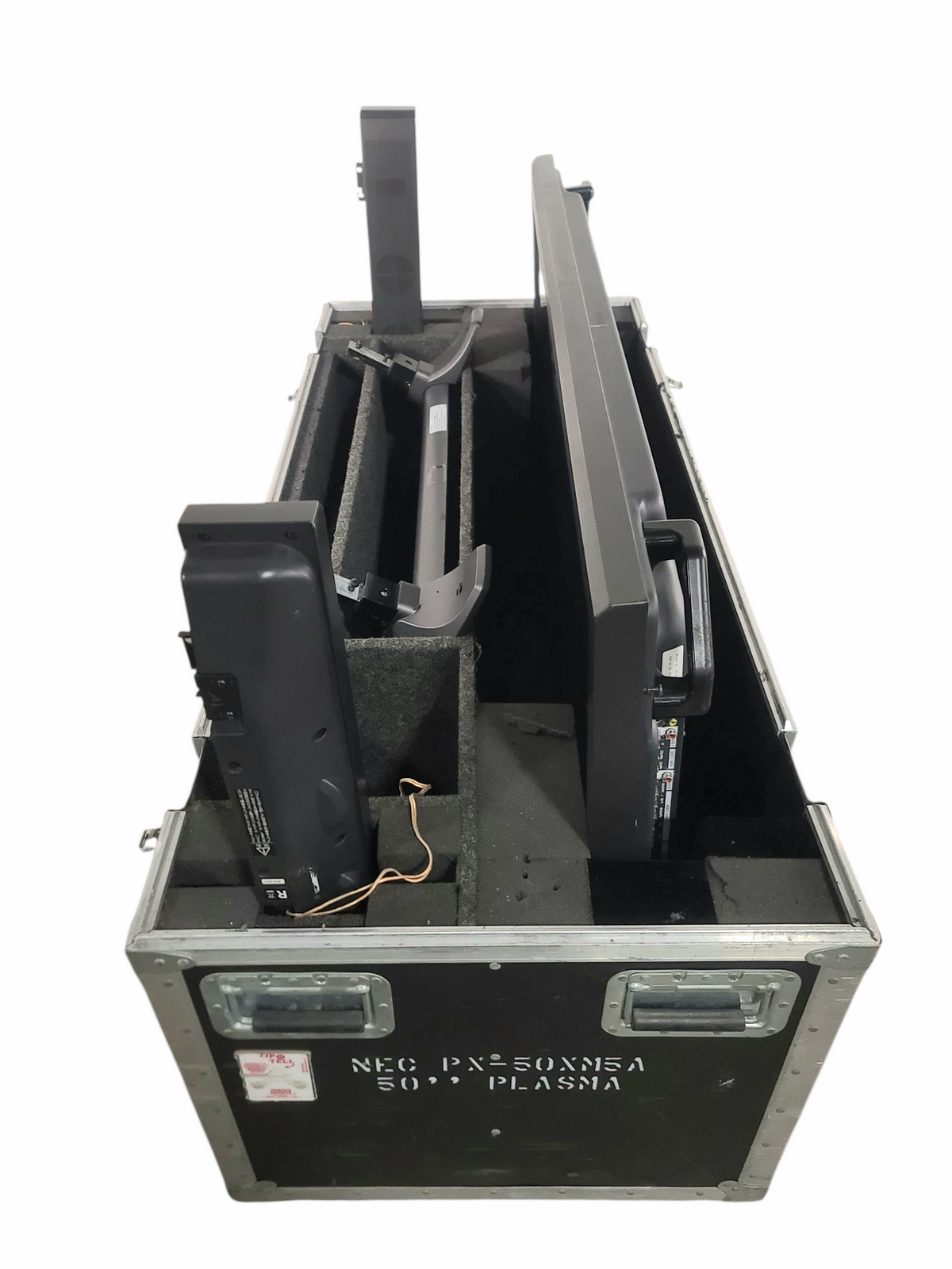 NEC PlasmaSync PX-50XM5A 50-Inch Plasma Monitor w/ (2) NEC PX-50SP1U Speakers in Wheeled Road Case