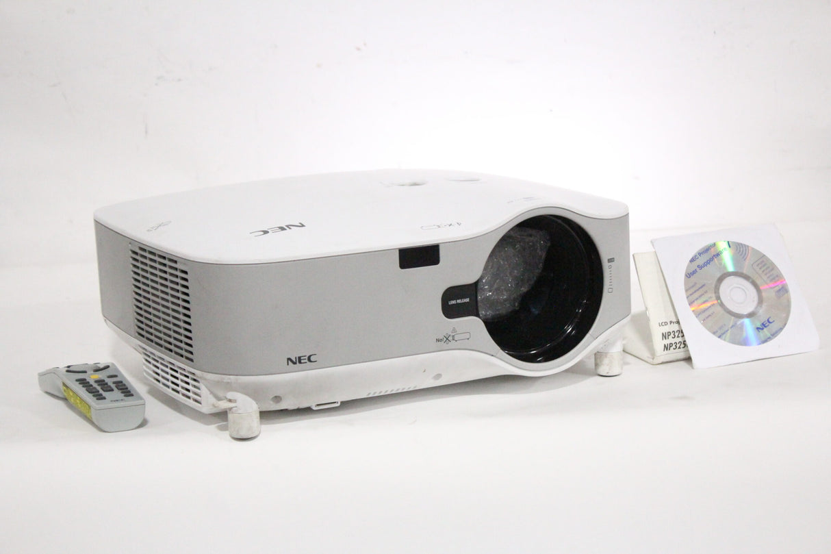 NEC NP3250W 4000 Lumens 1280x800 WXGA Conference Room Projector w/ Remote ( 1030 Lamp Hours)