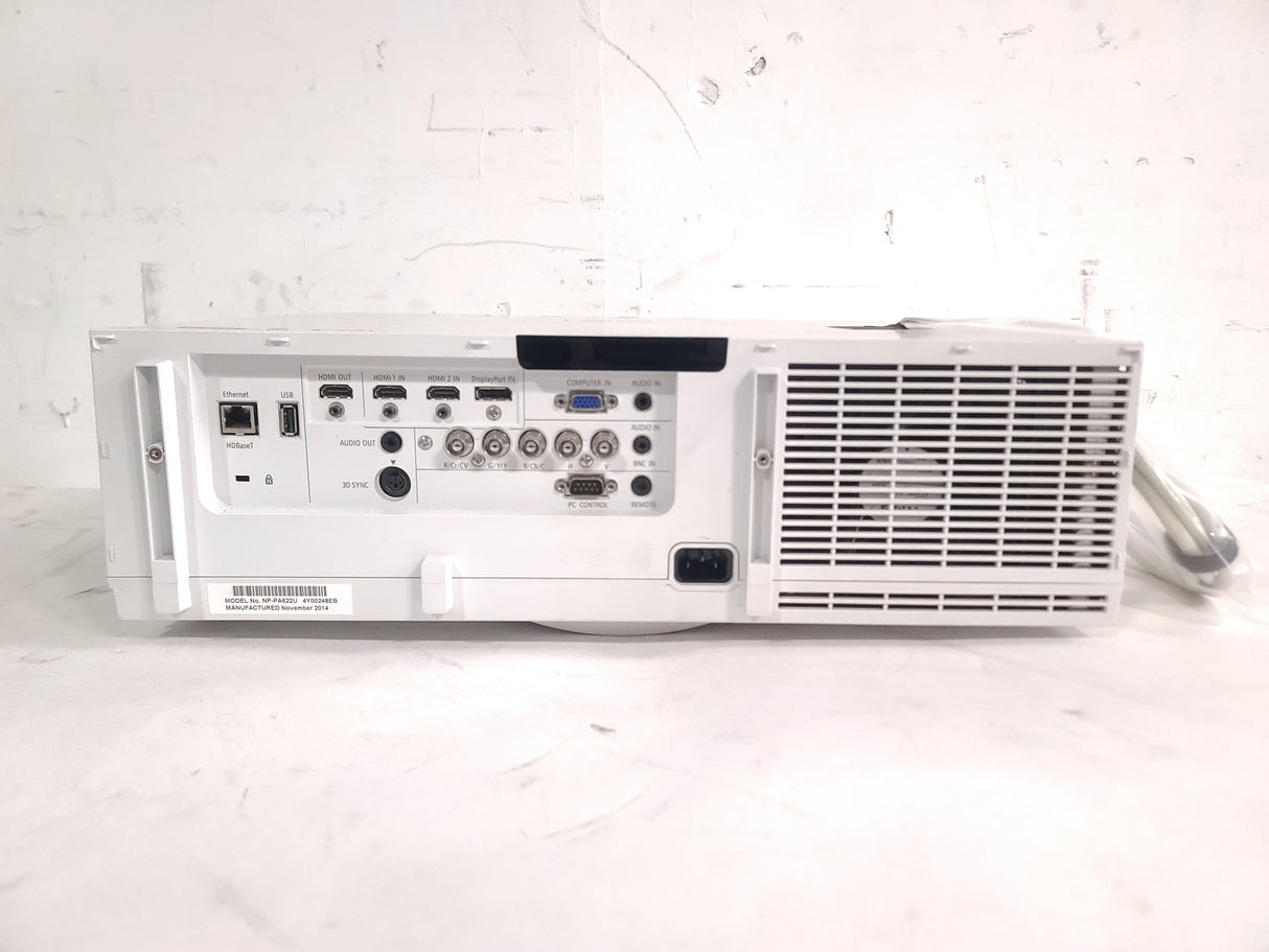 NEC PA622U Lumens 6,200 WUXGA 3LCD Projector (193 Hours) NO LENS