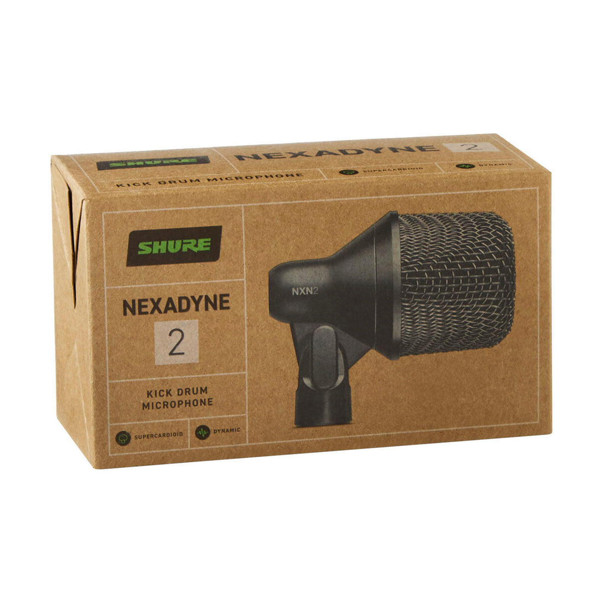 Shure Nexadyne 2 Supercardioid Dynamic Kick Drum Microphone, Black