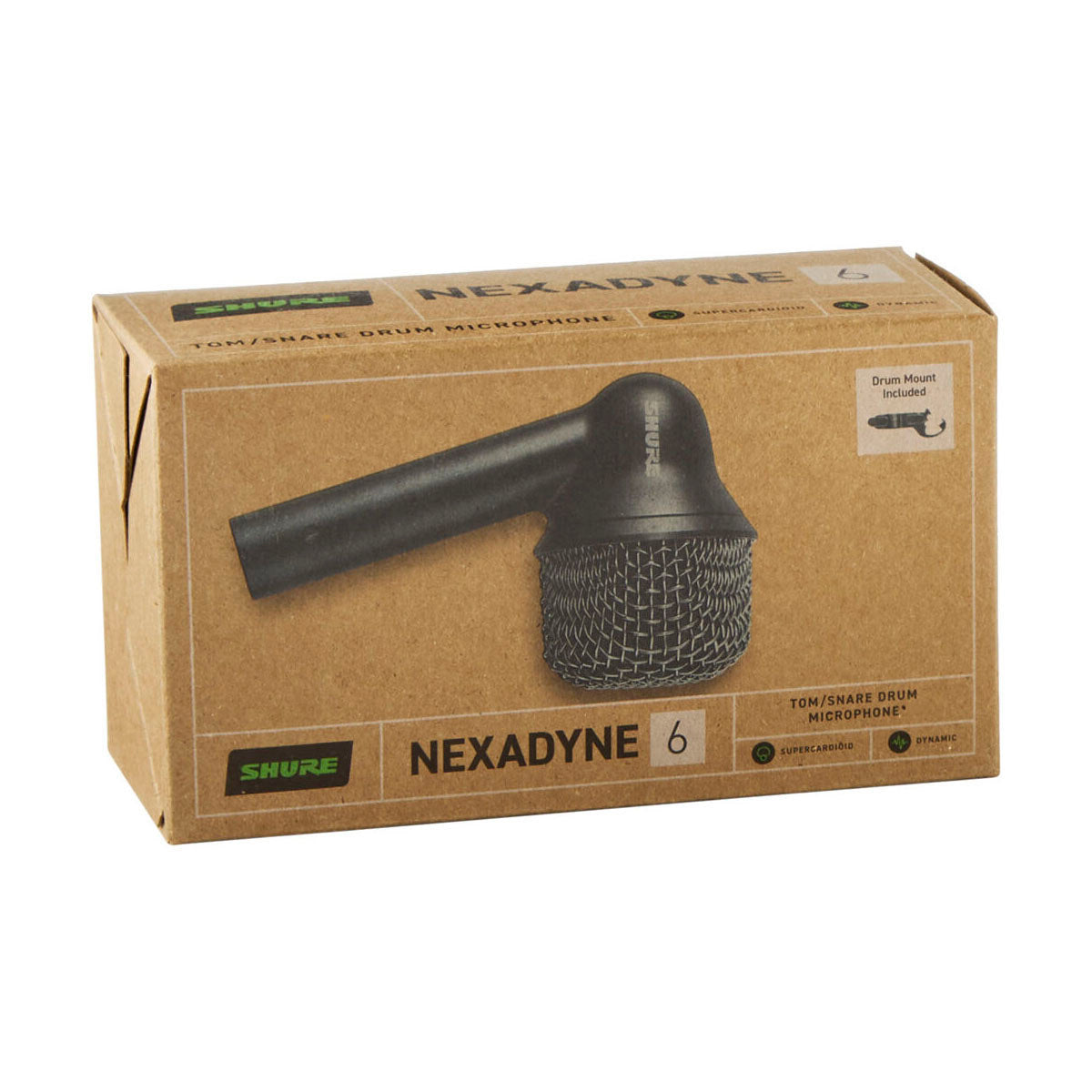 Shure Nexadyne 6 Supercardioid Dynamic Tom/Snare Microphone, Black