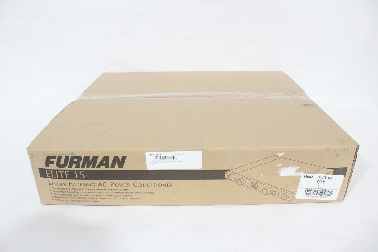 (New-Open Box) Furman Elite 15i Linear Filtering AC Power Conditioner