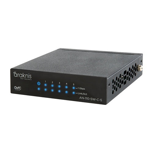 Araknis Networks AN-110-SW-C-5 110 Series Unmanaged+ Gigabit Switch, Compact Enclosure, 5-Ports, Rear Facing Ports