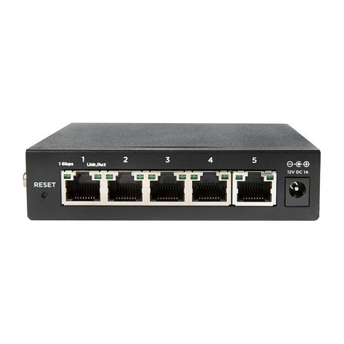 Araknis Networks AN-110-SW-C-5 110 Series Unmanaged+ Gigabit Switch, Compact Enclosure, 5-Ports, Rear Facing Ports