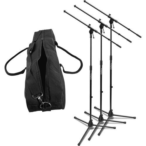 On-Stage MSP7703 On-Stage MSP7703 Three Euro Boom Mic Stands with Bag