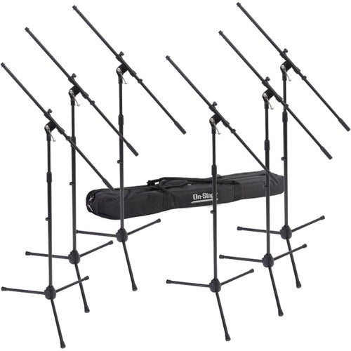 On-Stage MSP7706 Six Euro Boom Mic Stands with Bag
