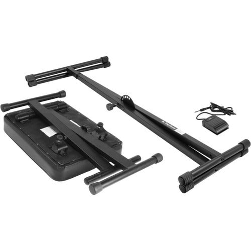 On-Stage TMP-KPK6520BB Keyboard Stand and Bench Pack with Keyboard Sustain Pedal