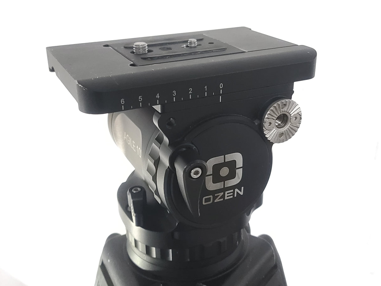 Ozen Miller Two Stage Tripod (Max Hight 62") w/ Agile 10 Fluid Head In Soft Carrying Case