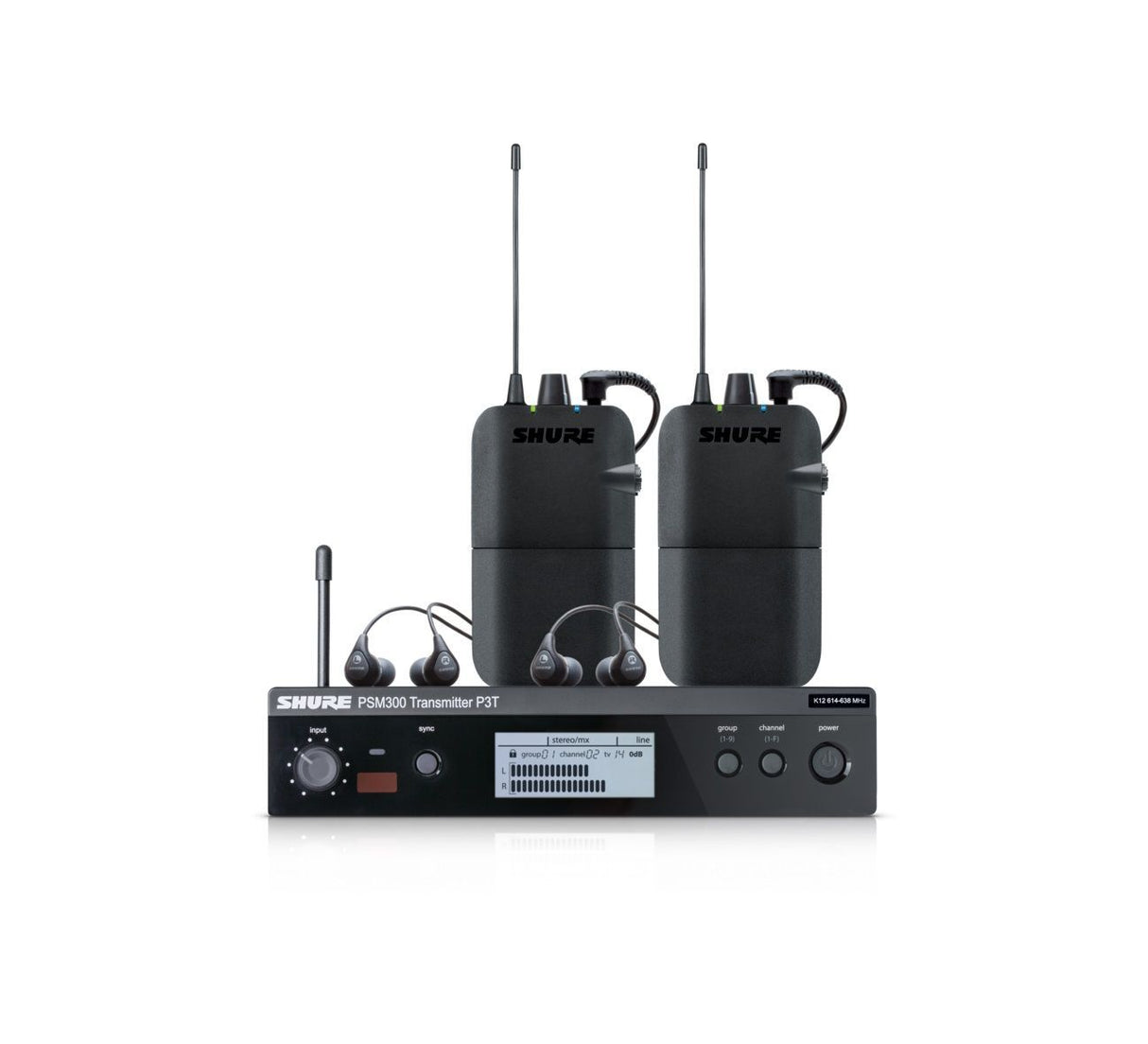 Shure PSM300 Twinpack - P3TR112TW (G20 Band: 488-512 MHz)